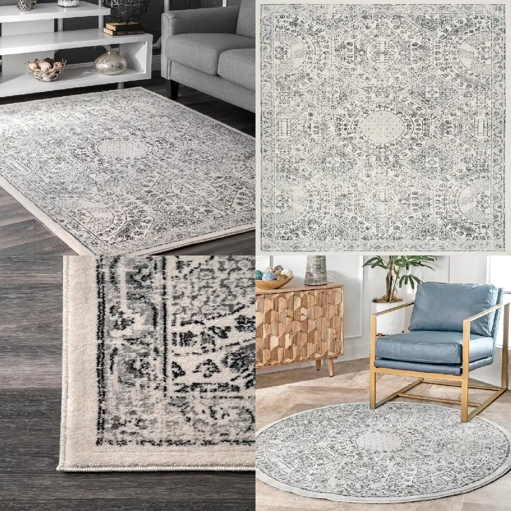 

【Vibrant Vintage 6' Gray Area Rug】