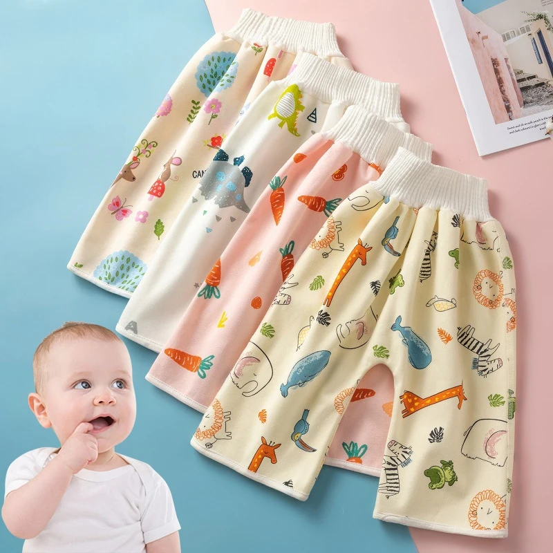 

Baby Diaper Skirt Potty Training Pants Newborn Cloth Diaper Shorts Leakproof High Waist Nappy Training Pants Resuable