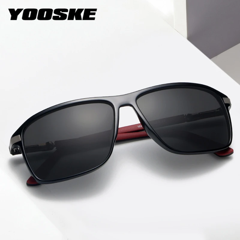 

YOOSKE 2022 Polarized TR90 Sunglasses Men Luxury Brand Designer Outdoor Sports Sun Glasses Women Retro Large Frame Eyewear