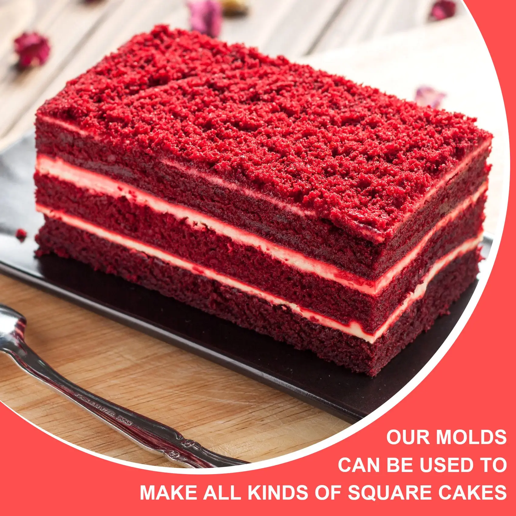 Форма для торта Battenberg коммерческий алюминий с анодированным весом серебро A