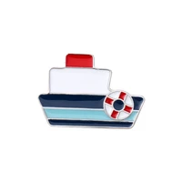 cute alloy brooch ins personality trend cruise ship enamel badge men and women clothes accessories anti light buckle lapel pin