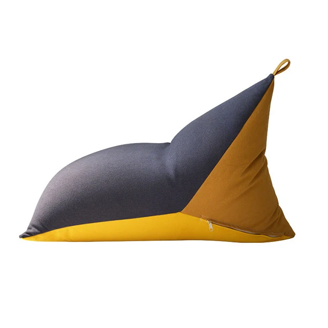 Фото Новый Уличный Водонепроницаемый Плетеный Диван-мешок Lazy Bean Bag в форме треугольника, Красочный, Удобный, для пляжа и терапии №1