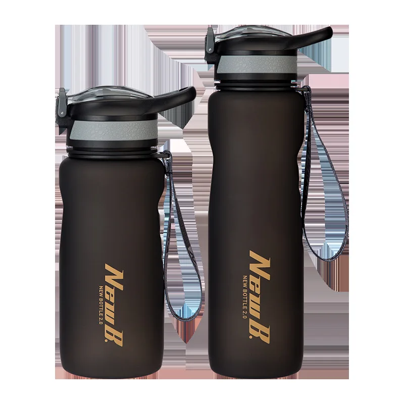 Portable Tritan Material Straw Water Bottle BPA Free Durable Outdoor Sports Shaker Fitness Drink Bottles