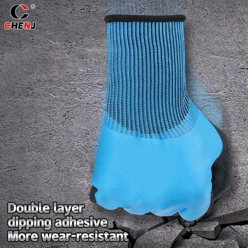 1 Pair Of Waterproof Gloves Water Grip Hanwoo Latex Full Coating Anti-skid Plain Wash Car Garden Prevention Oil