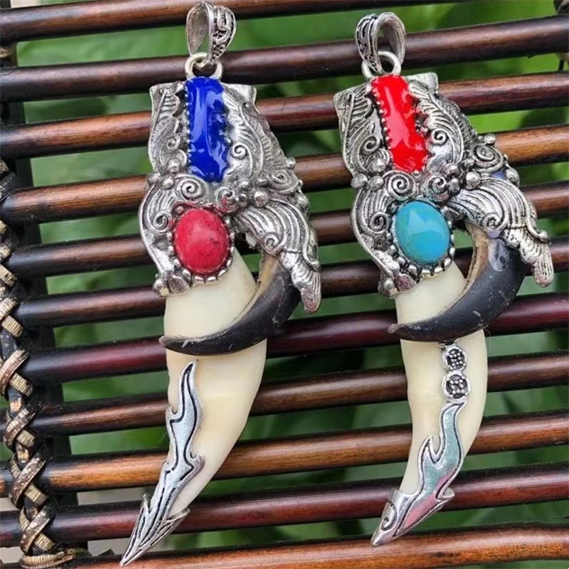 Jiale/ручная работа/тибетское серебряное ожерелье с подвеской в виде когтя для