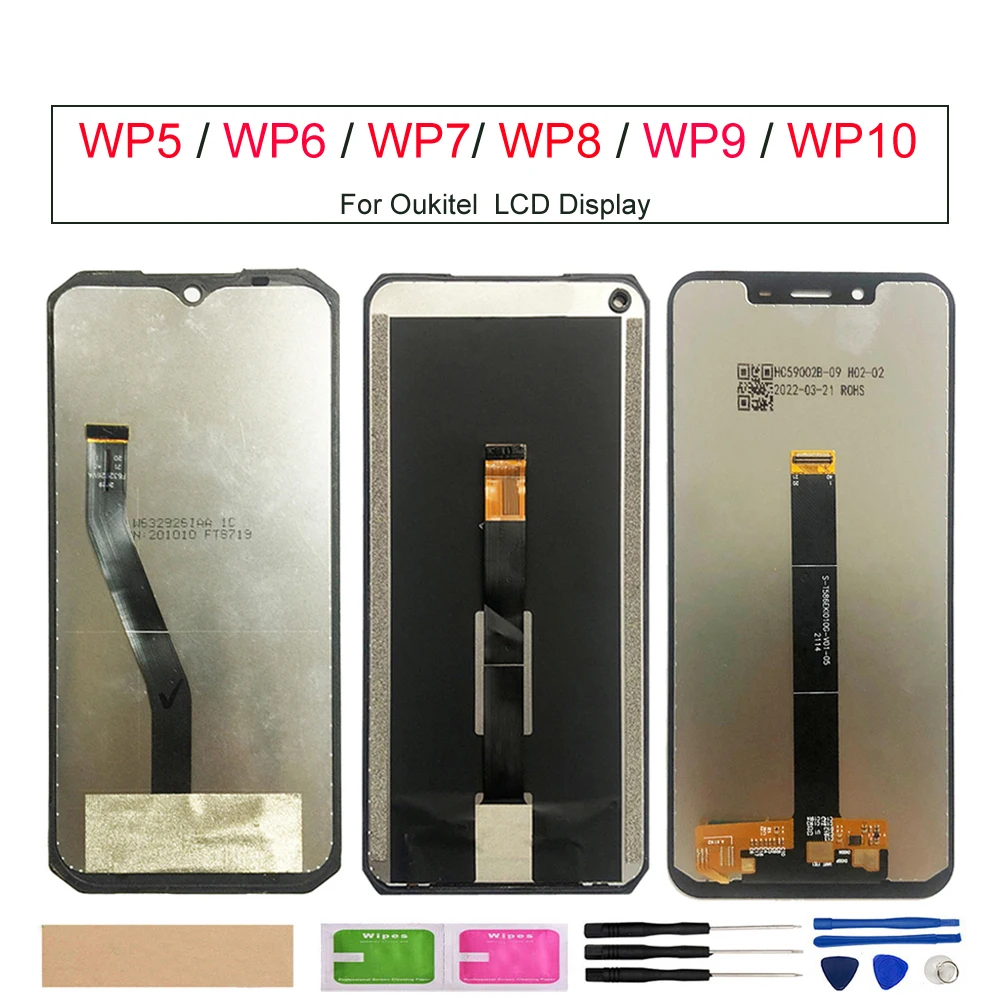 

For Oukitel WP10 WP9 WP7 WP6 WP5 Pro WP1 WP8 Pro LCD Display Touch Screen Digitizer Assembly Phone Screens Replacement +Tools