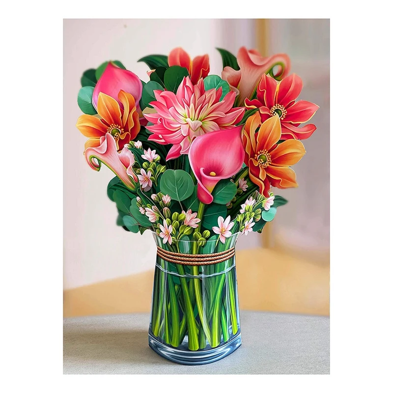 Открытки дорогой жеор 13 8-дюймовый в натуральную величину навсегда букет цветов 3D