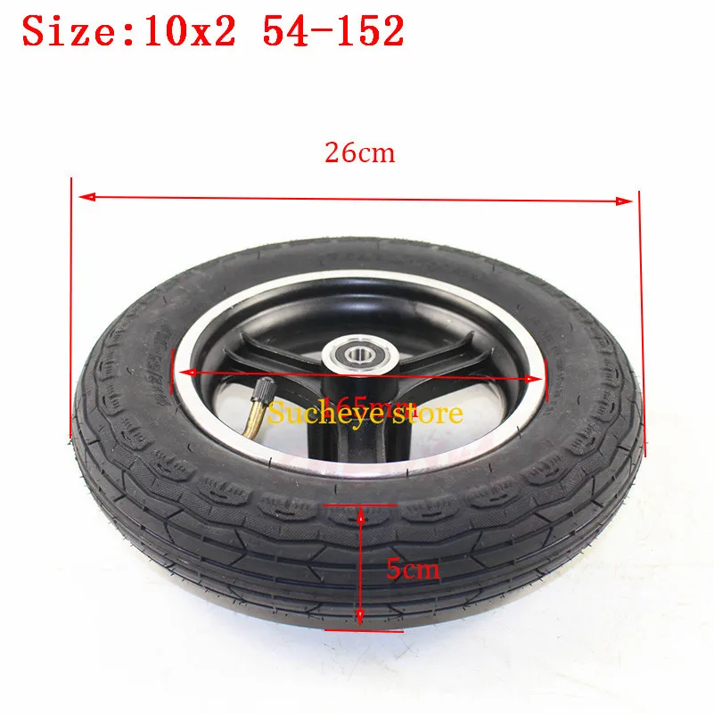 10x2 54-152 Tire Inner Tube with Disc Brake 10 Inch Tyre Hub Fit Electric Scooter E-bike Refit Motorcycle Wheel Parts | Автомобили и