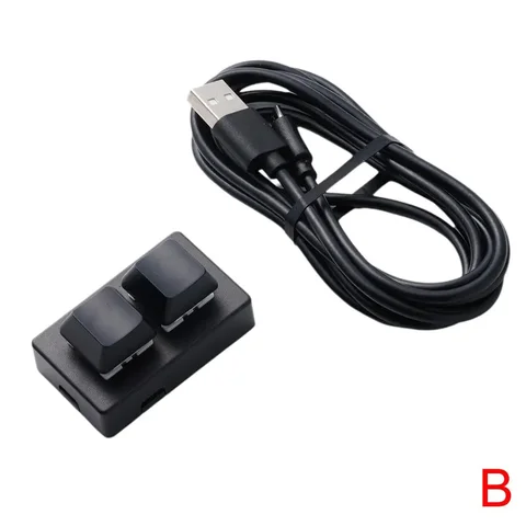 2-клавишная USB-клавиатура на заказ, программируемая макросов, мини-клавиатура для копирования и наклеивания для игровой клавиатуры Photoshop, красный переключатель F6H7