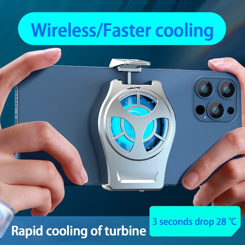 

For 4-6 Inch Mobile Phones Smart Phone Cooling Fan Mobile Phone Radiator Cell Phone Cool Heat Sink Portable Cooling Artifact