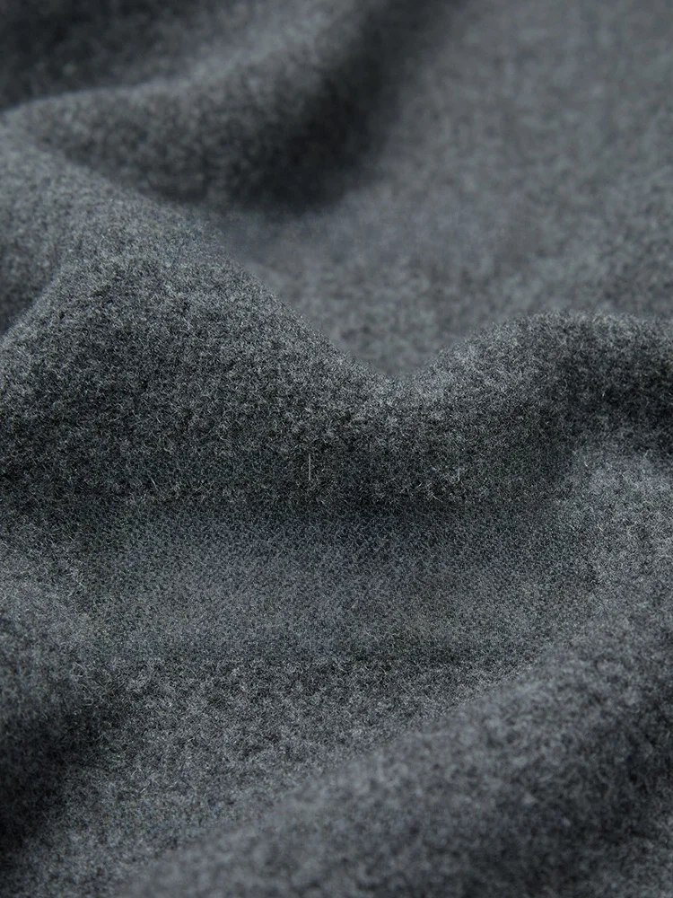 [Moco Ole] Осеннее двустороннее шерстяное пальто из флиса короткое с широкими