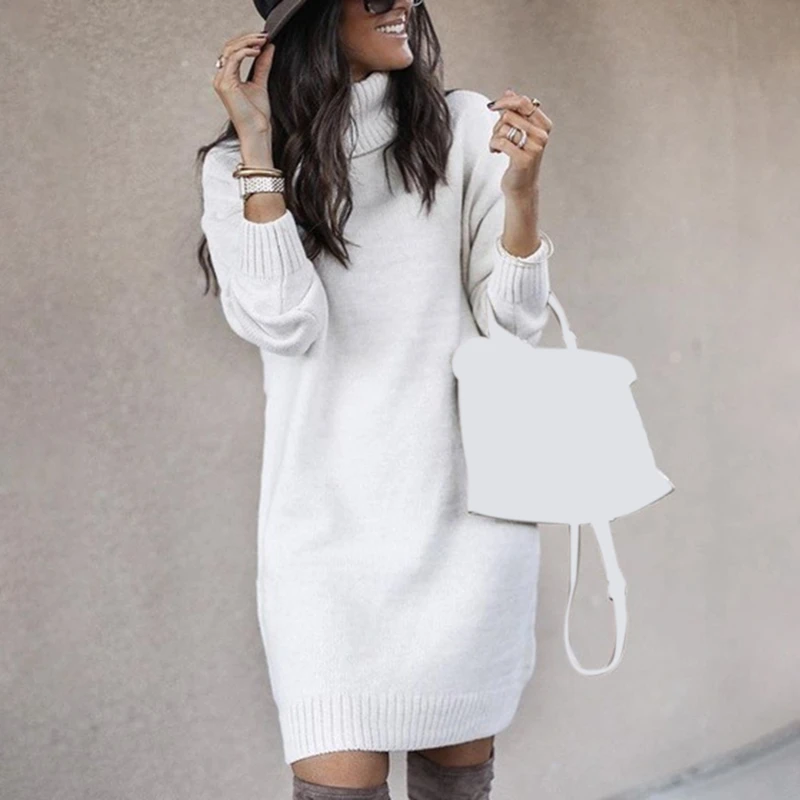 

2023 Autumn Sweatshirt Dress Women Warm Winter Dress Women Long Sleeve Casual Loose Dress Ladies Female Vestidos White