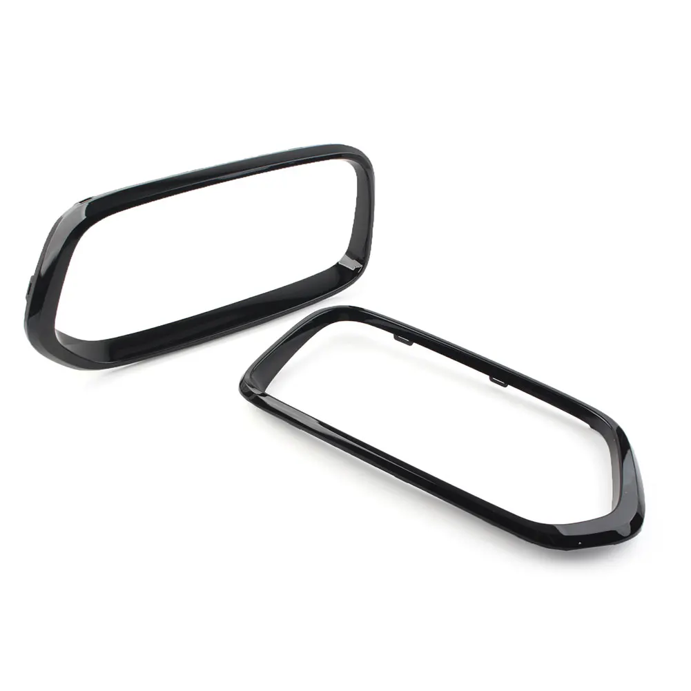 Глянцевый черный Автомобильный передний бампер решетка радиатора рама обшивка