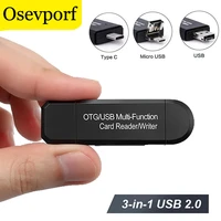 type c micro usb usb 3 in 1 otg card reader high speed usb 2 0 universal otg tfsd for type c usbc computer extension header