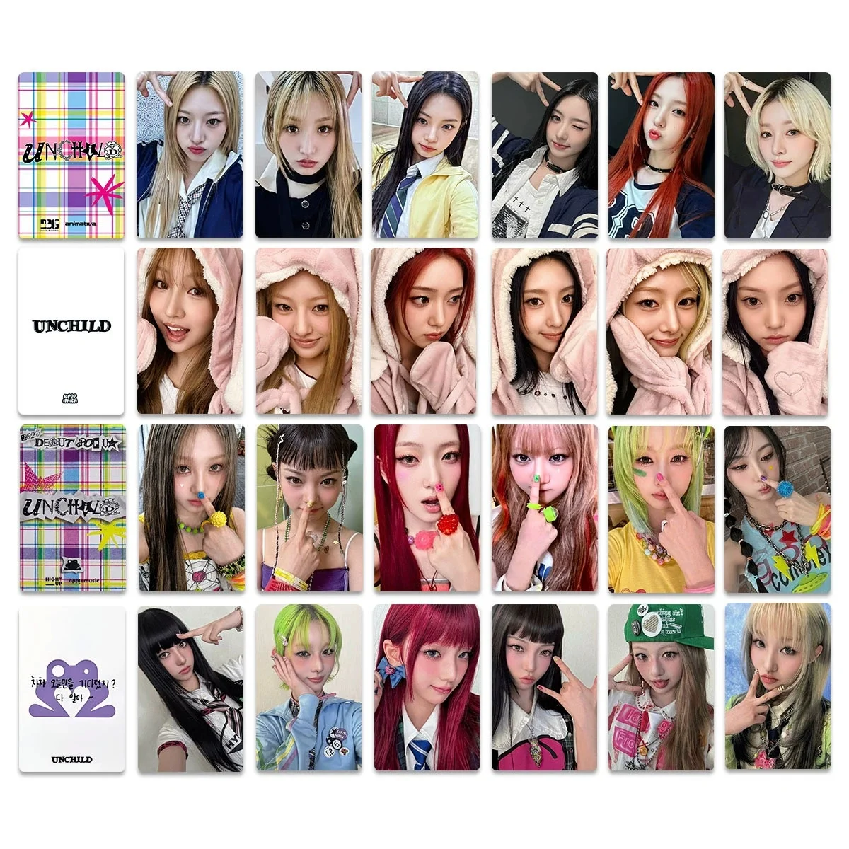 Фото Набор из 6 фотокарточек UNCHILD для косплея, HD LOMO-карточки UNCHILD с YEEUN, HEEKIE, TINA, AKO, EVON, HAEUN, подарок для фанатов косплея №3