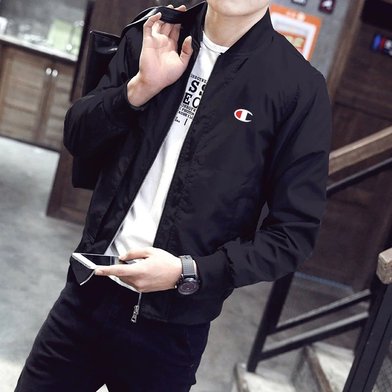 Trendy Brand Thin 2024 Spring and Autumn Outerwear Men's Slim fit Top Pu Shuai Casual Pilot Baseball Uniform Jacket