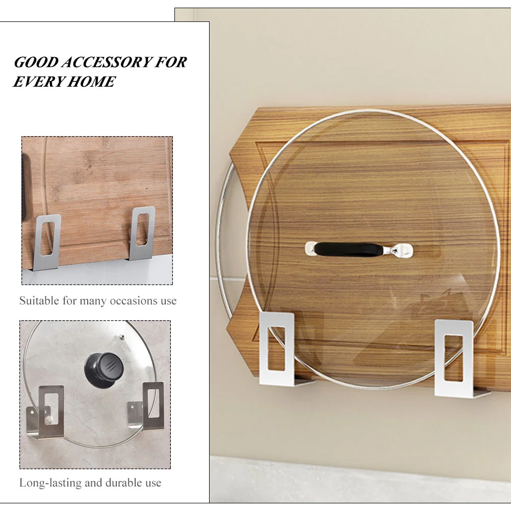 4 шт. держатель для крышки кастрюли крючок разделочной доски настенные крючки