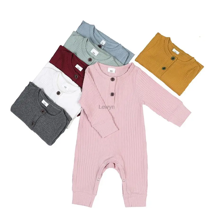 0-24M Spring Newborn Infant Baby Boys Girls Romper Playsuit Overalls Cotton Long Sleeve Baby Jumpsuit Kids Clothes Outfits