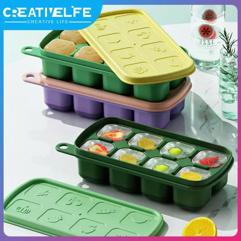 

Food Grade Maker Durable Stacking Ice Mold Easy Demoulding Ice Box With Lid Ice Mould Kitchen Tools Household Ice Tray