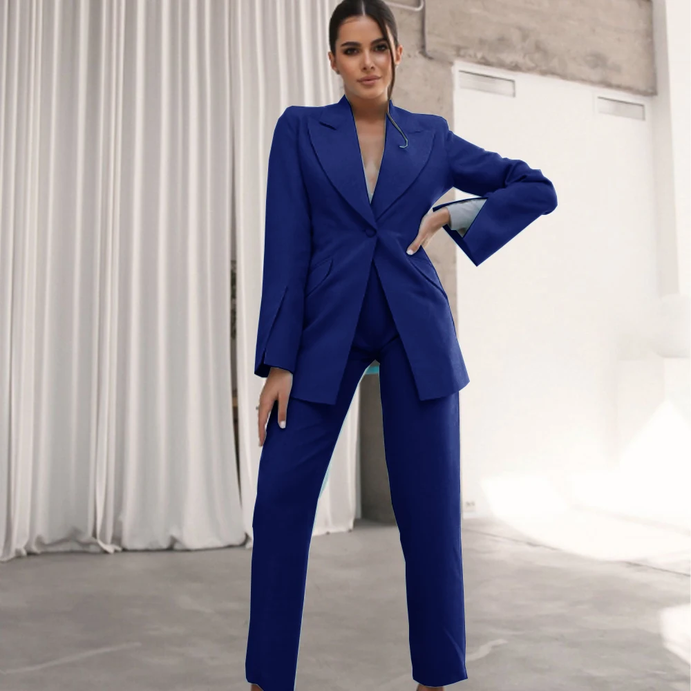 1 Button Women's Suit 2 Piece Set (jacket+vest) Pants Sets Luxury Elegant Blazers Chic Woman Clothing 2023 Blazer Suits