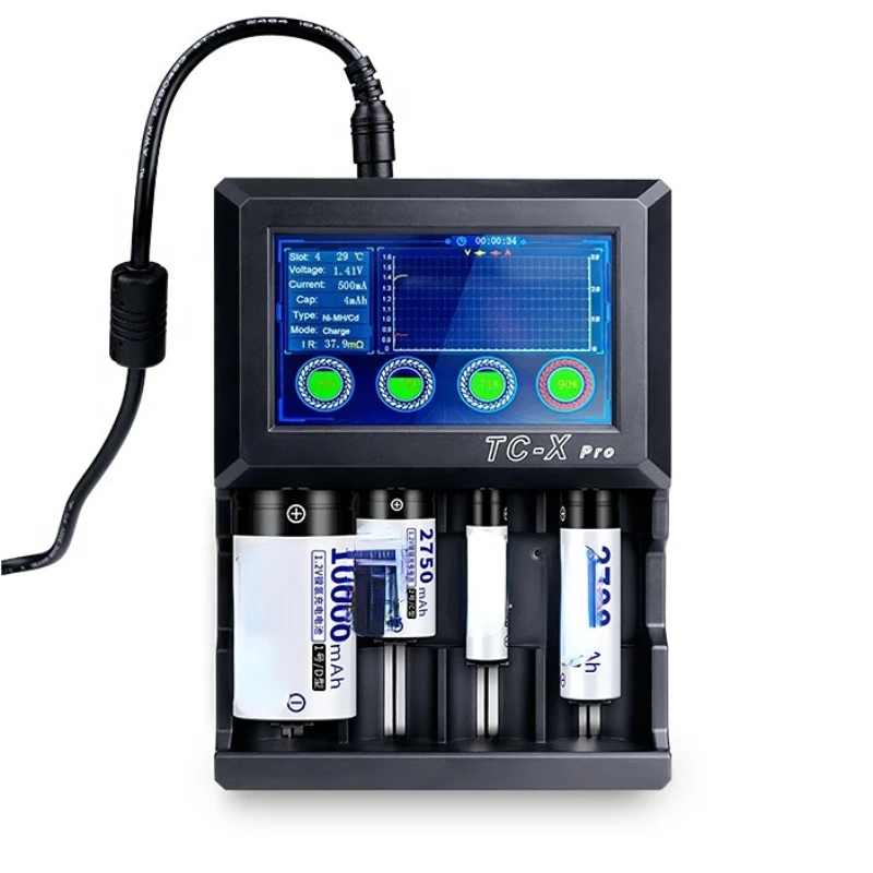 

TC pro Lcd Display Battery Charger for 18650 AA aaa C D 10440 14500 16340 Ni-mh Ni-cd Lithium Recharge