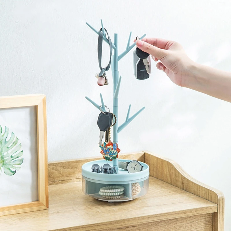 Tree Branch Earrings Necklace Ring Pendant Bracelet Jewelry Show Shelf Desktop Ornaments Tray Storage Box Arrange Decorate Home