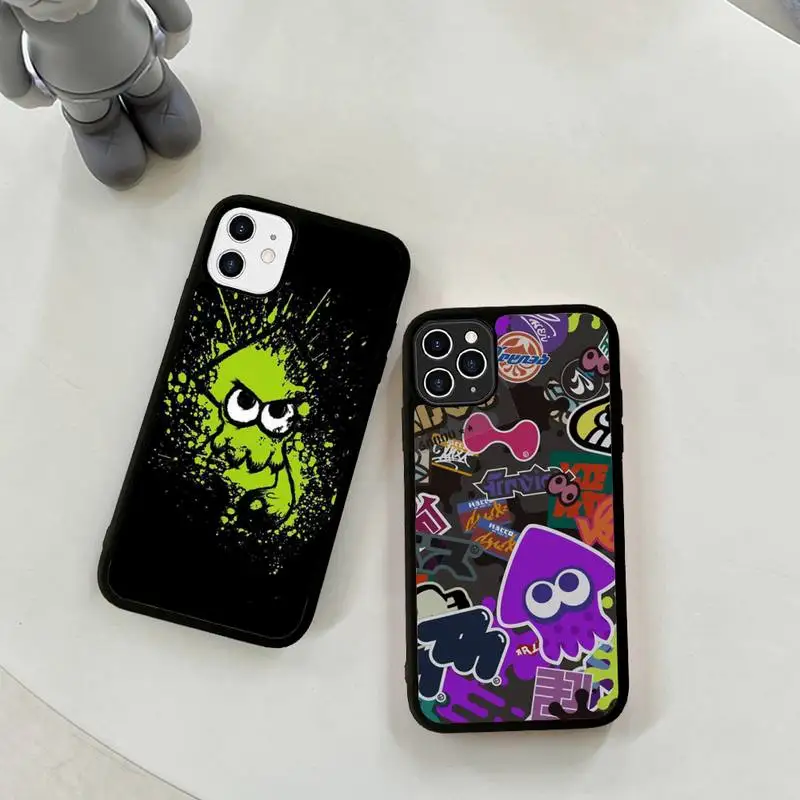 

Splatoons Phone Case Silicone PC+TPU Case for iPhone 11 12 13 Pro Max 8 7 6 Plus X SE XR Hard Fundas