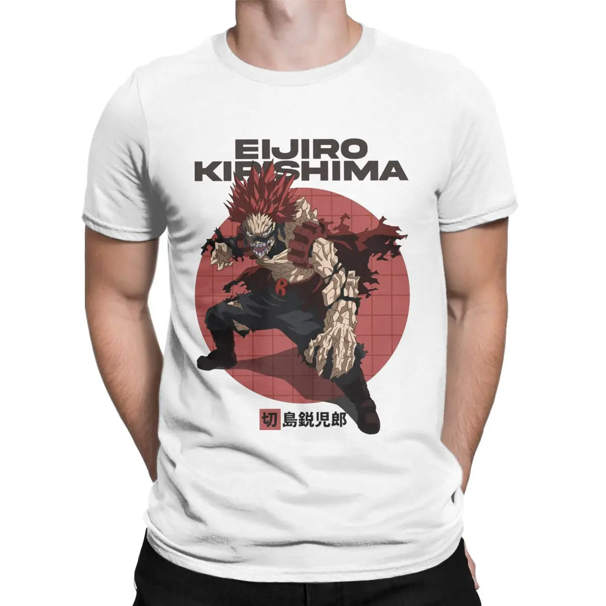 

EIJIRO KIRISHIMA My hero academia manga Anime t shirt for men Amazing Cotton Tees Short Sleeve Round Neck Clothes Unique