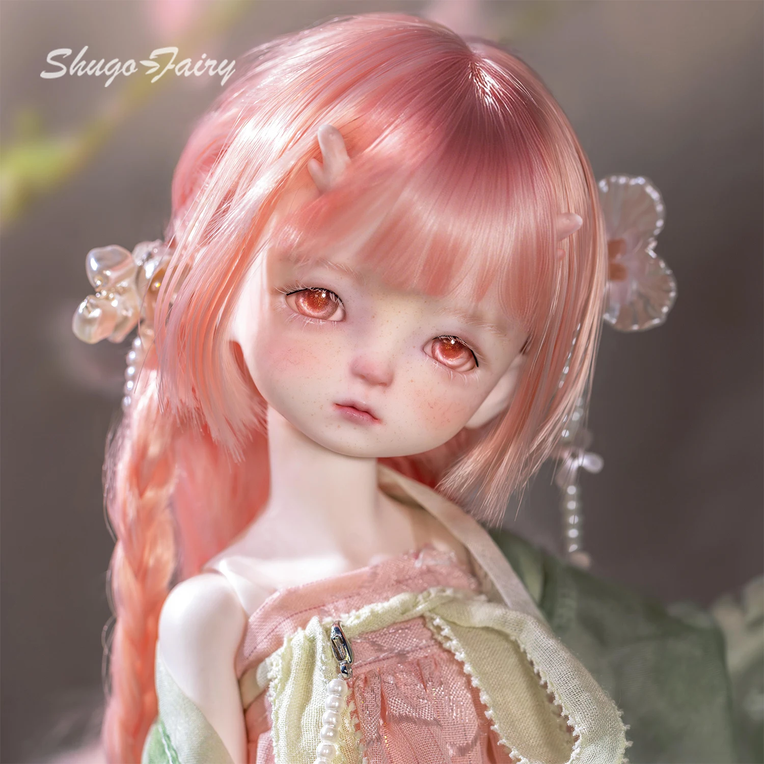 Фото Кукла BJD ShugaFairy Yuling A: Полный комплект, милый восточный молодой дракон с рогами, в китайском костюме Ханьфу, шарнирная кукла №1