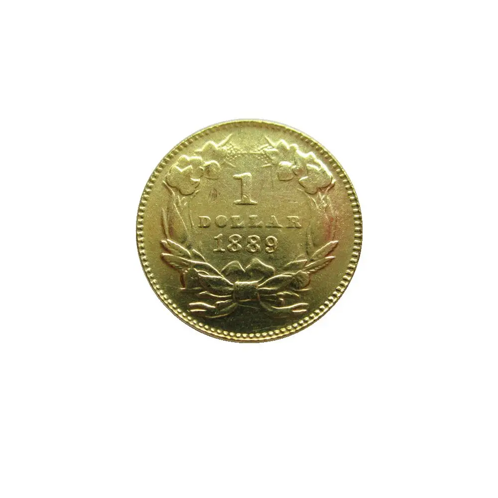 

1889 $1 позолоченная копия монеты с большой головой индийской принцессы