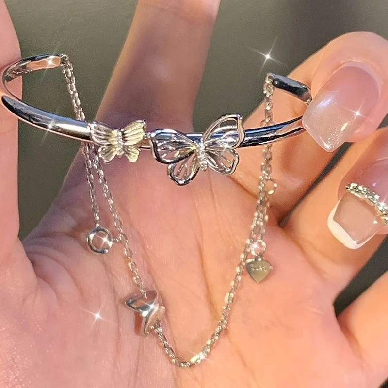 Luxury Shining Crystal Bracelet for Women Adjustable Butterfly Bracelet Fashion Designer Jewelry Mothers Day Gift pulseras mujer