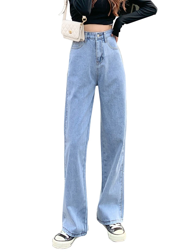 

Wide-leg jeans women's 2023 new spring and autumn high-waist slimming all-match loose straight-leg mopping Denim pants