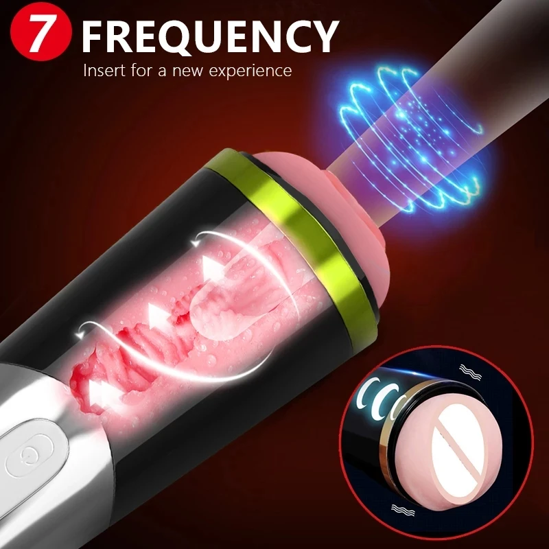 7 скоростей Вибрирующая Мужская искусственная чашка секс-игрушки для мужчин