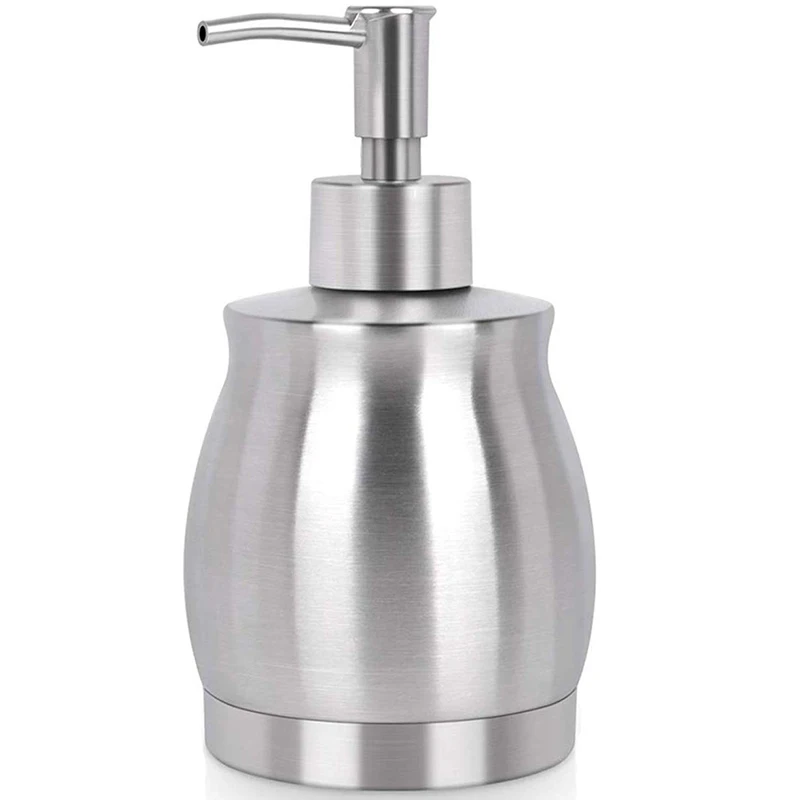 

Stainless Steel Countertop Soap Dispenser Prime 390 Ml Liquid Bottle For Kitchen & Bathroom Hand Dish Lotion