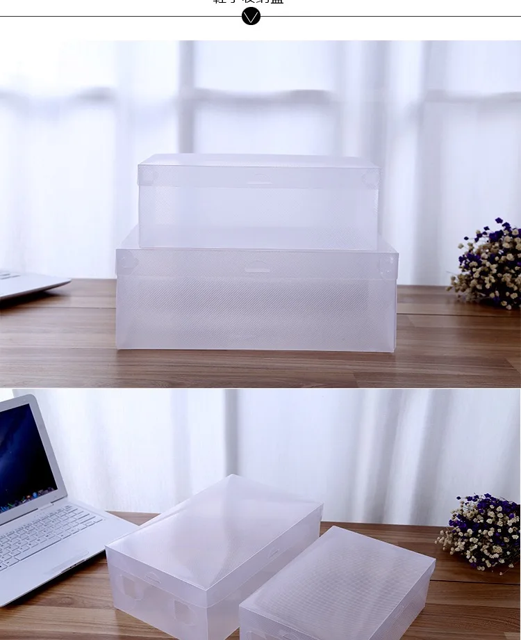 Transparent Shoe Box Storage Clear Plastic Shoe Boxes Foldable Shoes Case Holder Shoebox Transparent Shoes Organizer Boxe