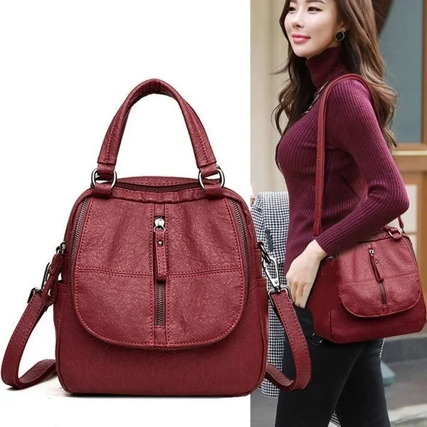 

Women Backpack Purse Waterproof Leather Lightweight Shoulder Bag