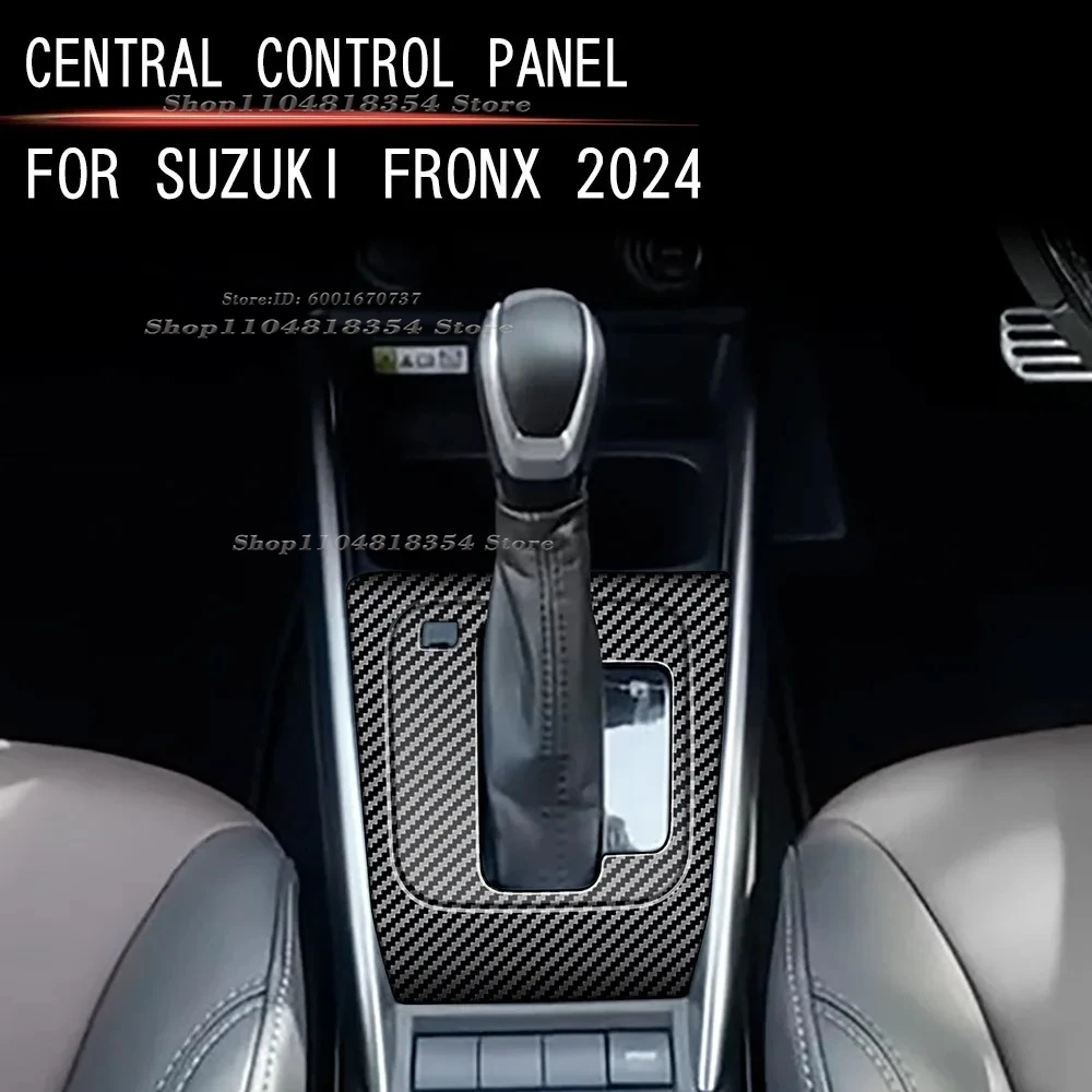 Фото Для Suzuki Fronx WDB3S WEB3S 2025 2026, черный ABS, центральная консоль автомобиля, ручной тормоз, панель переключения передач, кнопка, накладка, аксессуары №2