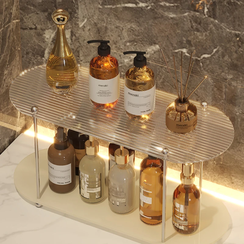 

Acrylic Shelf Desktop Cup Storage Ins Style Bathroom Toilet Cosmetics Perfume Display Shelf