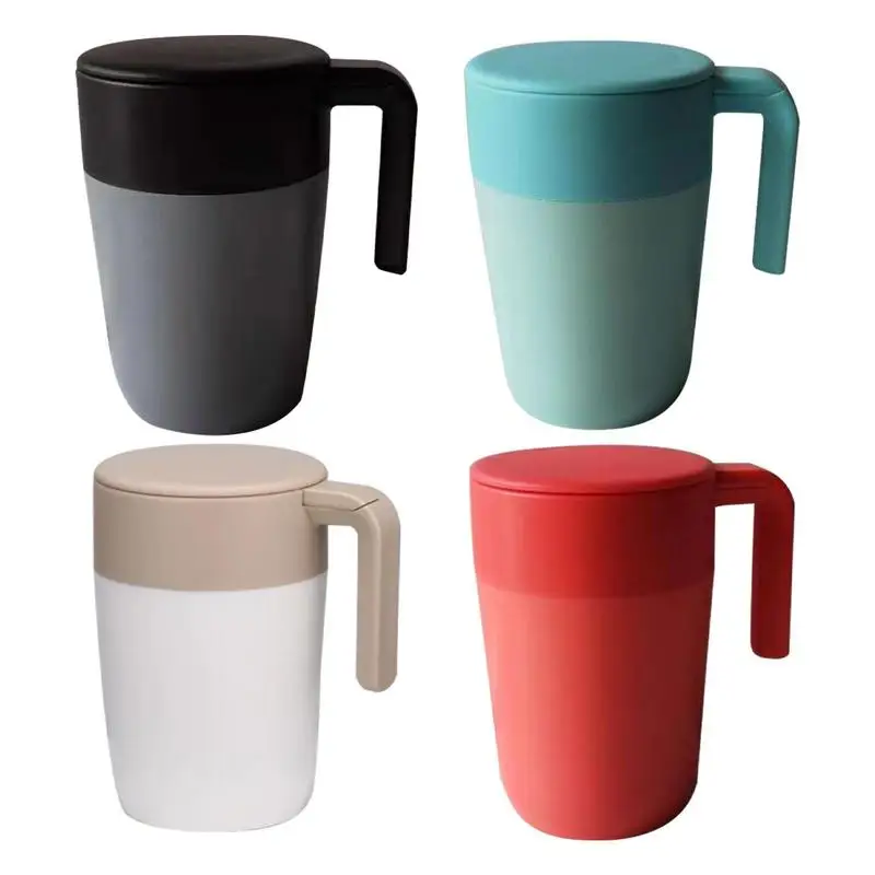 

Spill Free Coffee Mug Automatic Suction Cup Large Capacity Stainless Steel Mug For Cars Travels Offices Homes Kitchen Supplies