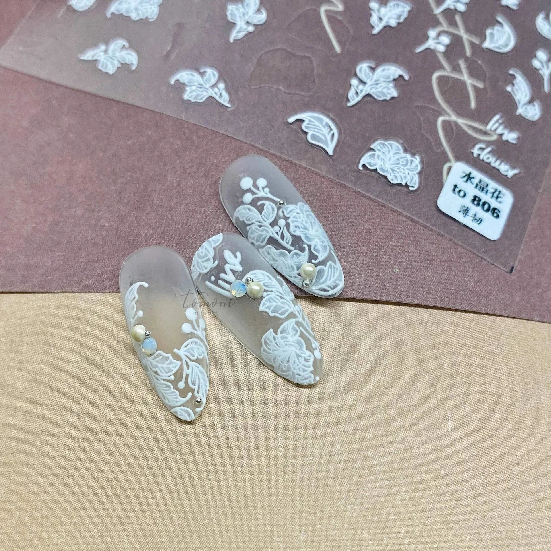 

Тонкие и прочные наклейки tomoni для ногтей, 804, Симпатичные японские наклейки для ногтей, 5d наклейки для ногтей, Полупроницаемые цветы