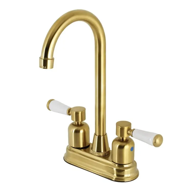 

KB8497DPL Paris Bar Faucet, Brushed Brass Mixer Tap Hot and Cold Water Free S hipping