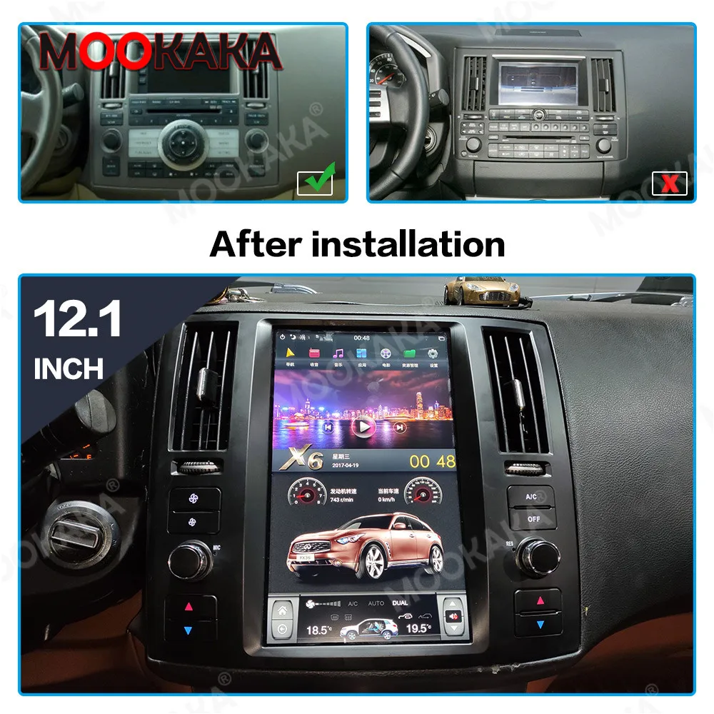 

For Infiniti FX35 FX45 2004 2005 2006 -2008 Android 9.0 Car Radio Stereo Receiver Autoradio Multimedia Player GPS Navi Head Unit