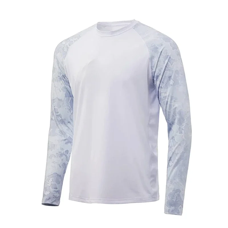 Рубашки с длинным рукавом и круглым вырезом для рыбалки