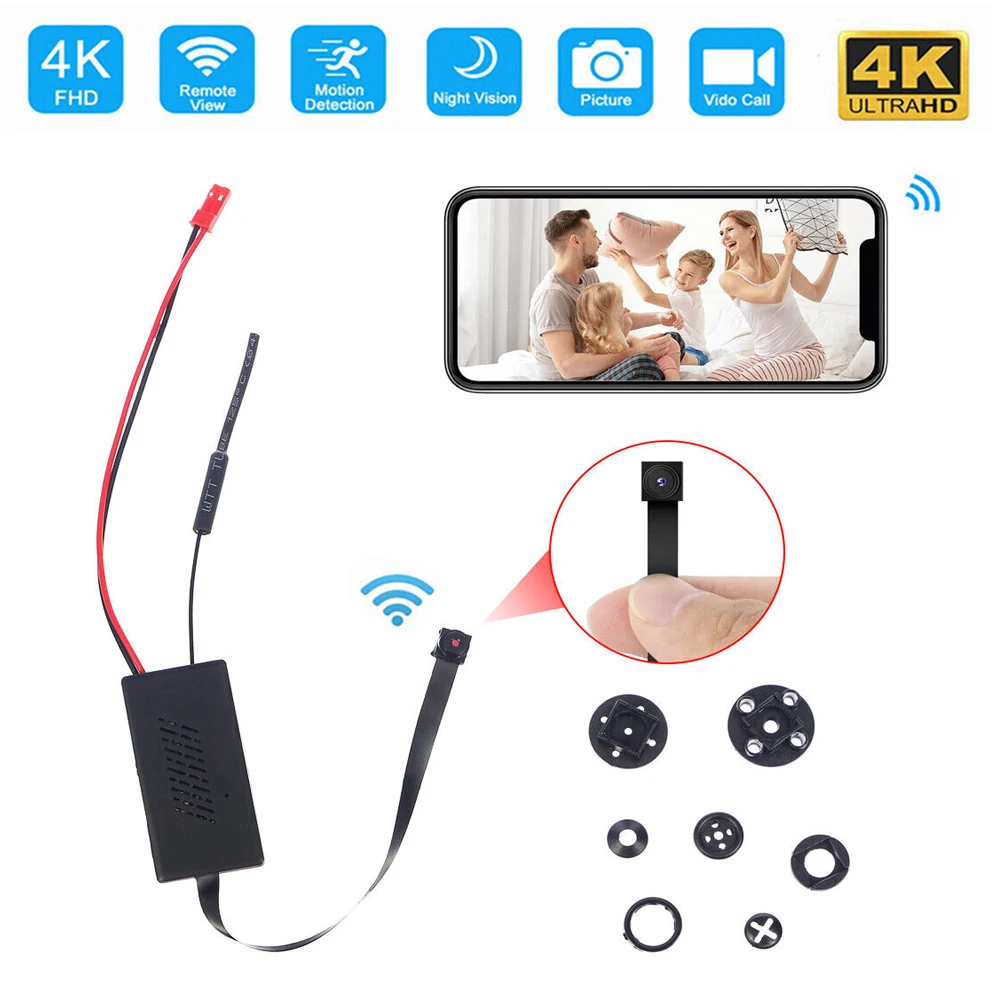 WiFi IP Mini Nanny Camera Module Motion 1080P HD Camera Video Recorder Home Security Mini Camcorder Remote Control Hidden TF