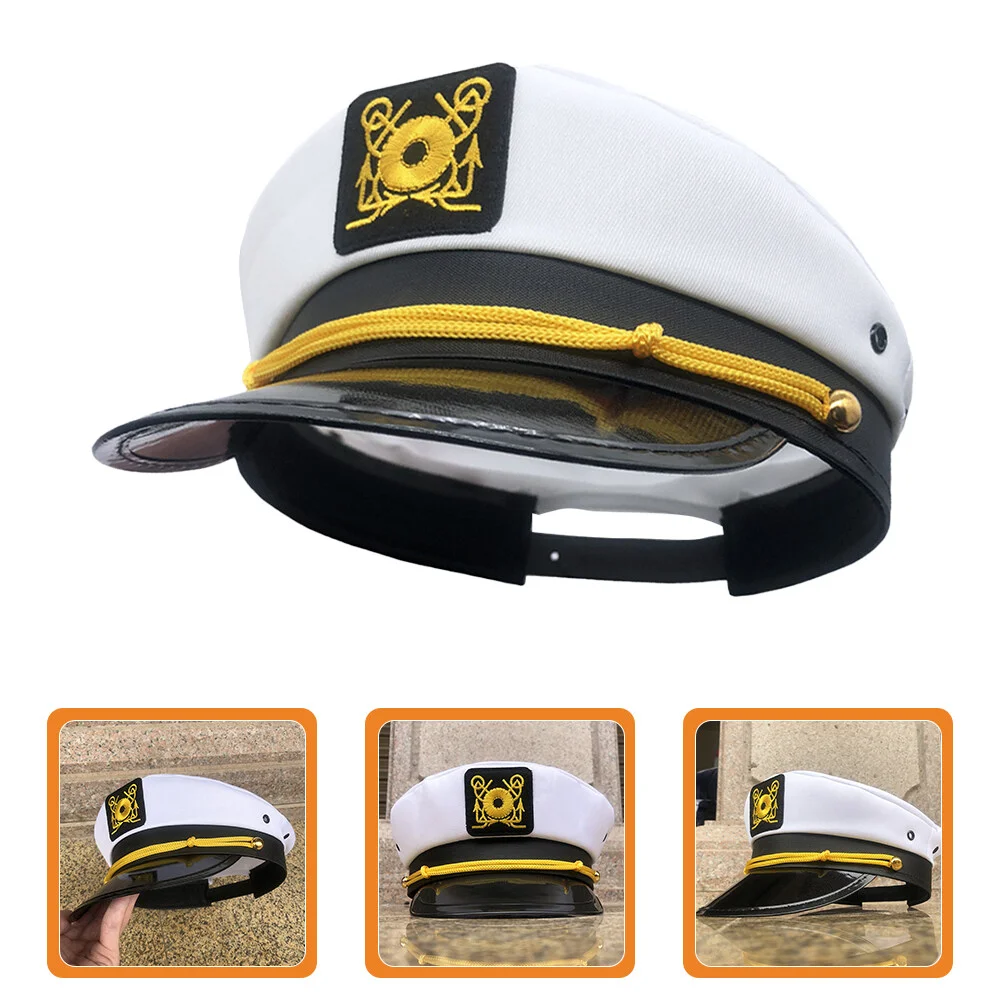 

Embroidered Navy Hat Flat Caps Hats Men Top Polyester Card Women's Baby UV Protection Clothing