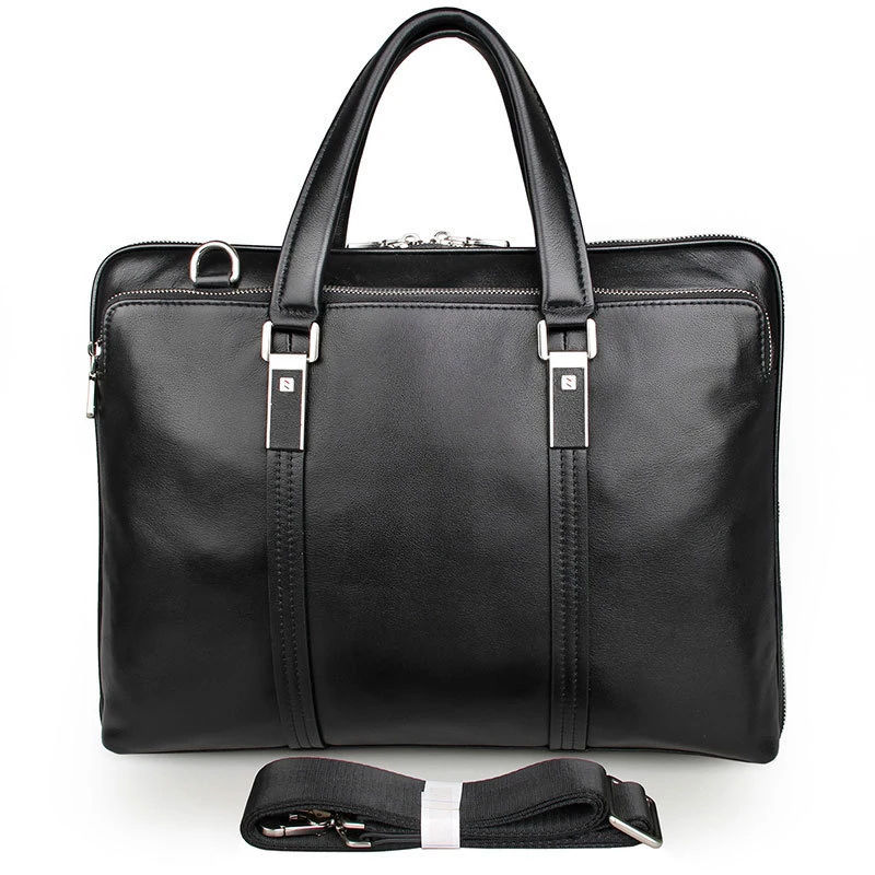Cowhide Business Bag For Men Leather Bag Lawyer Briefcase Luxury Designer 15-In Laptop Bag Men's Handbag Shoulder Messenger Bag