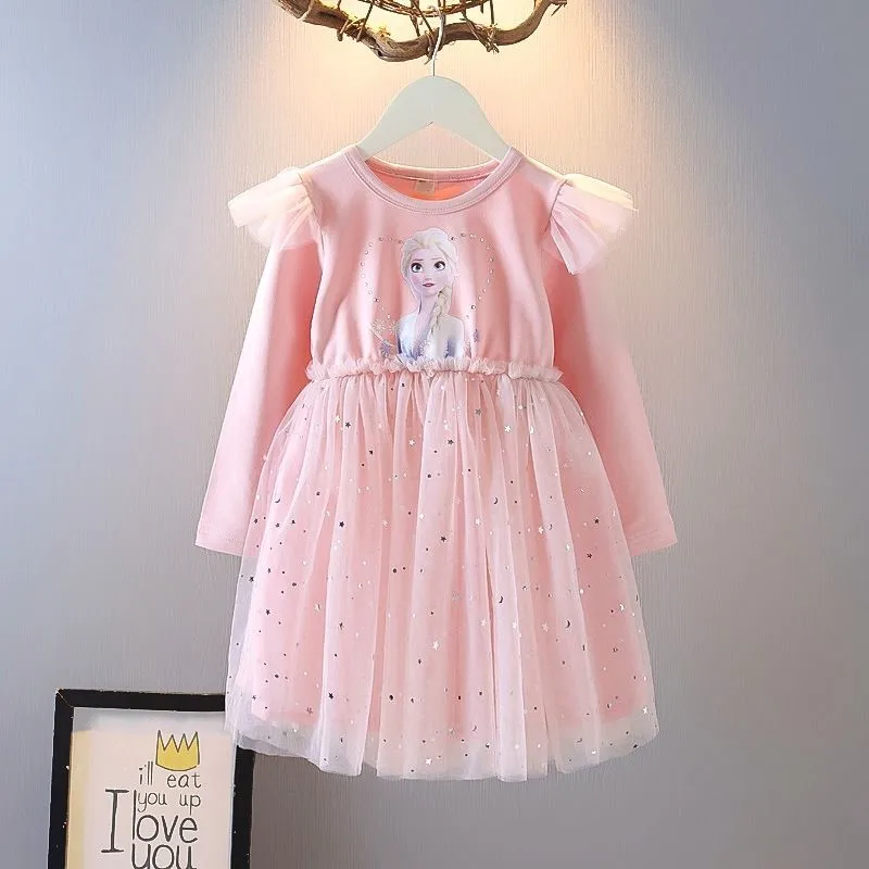 Disney Autumn Toddler Girls Long Sleeve Princess Dress Sofia Party Birthday Teenagers Children's Dresses Little Kids Vestidos