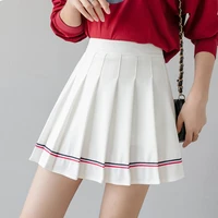2022 new pleated skirts for girls y2k elastic high waisted striped harajuku a line mini skirts summer japanese school uniform