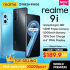 Смартфон глобальная версия  realme 9i, Восьмиядерный Snapdragon 680, 6,6 дюйма, 33 Вт, Дротика, зарядка, камера 50 МП, аккумулятор 5000 мАч