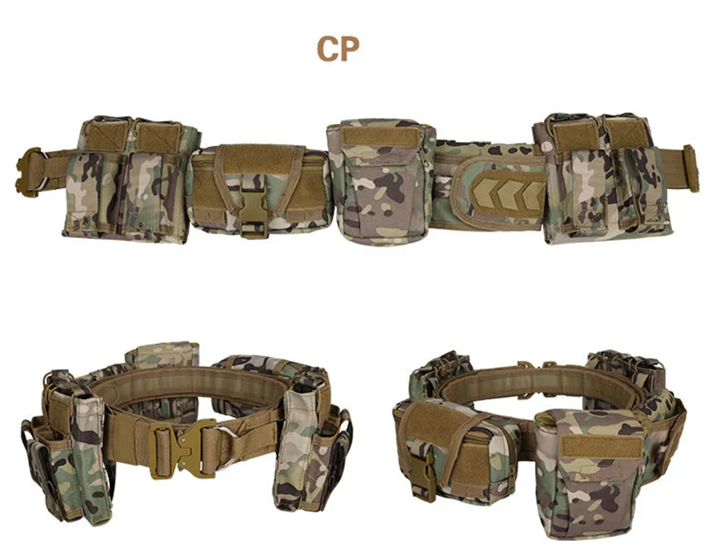 6 in 1 Tactical Waist Bag Outdoor Multifunction Climbing Storage Bag Hiking Hunting Military Pouch Belt Pocket Bag